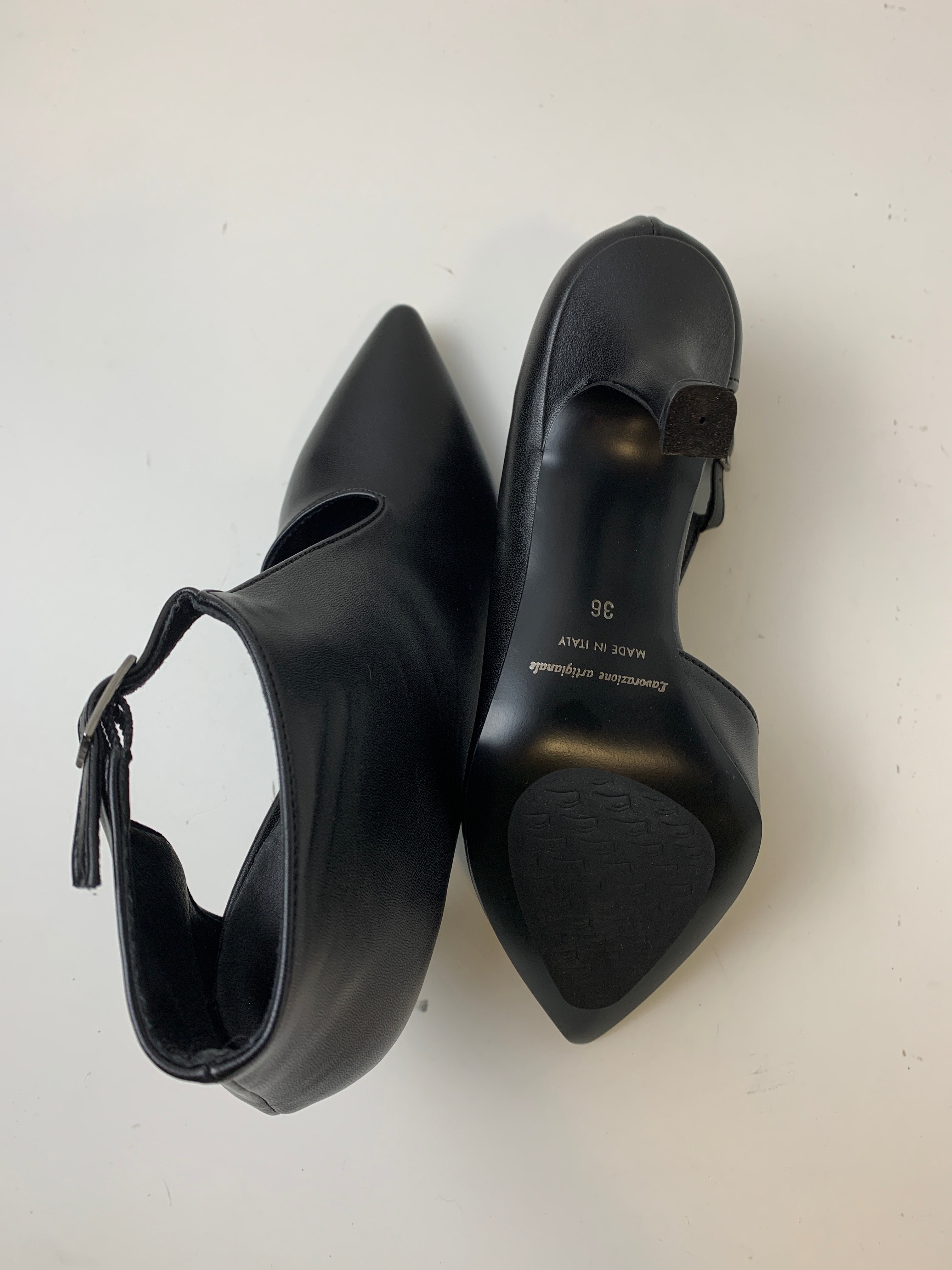 Décolleté tronchetto Giulia in pelle nera