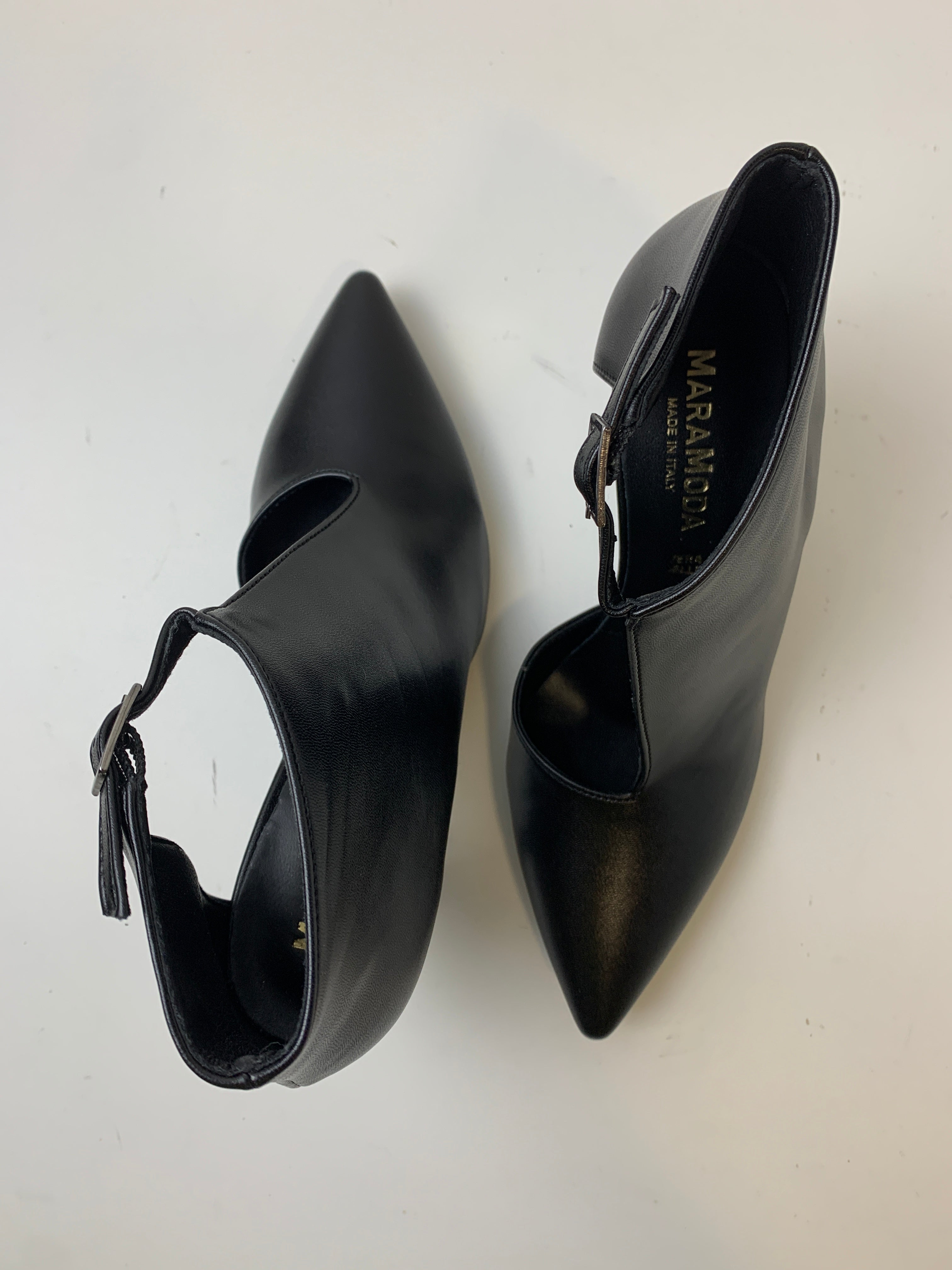 Décolleté tronchetto Giulia in pelle nera