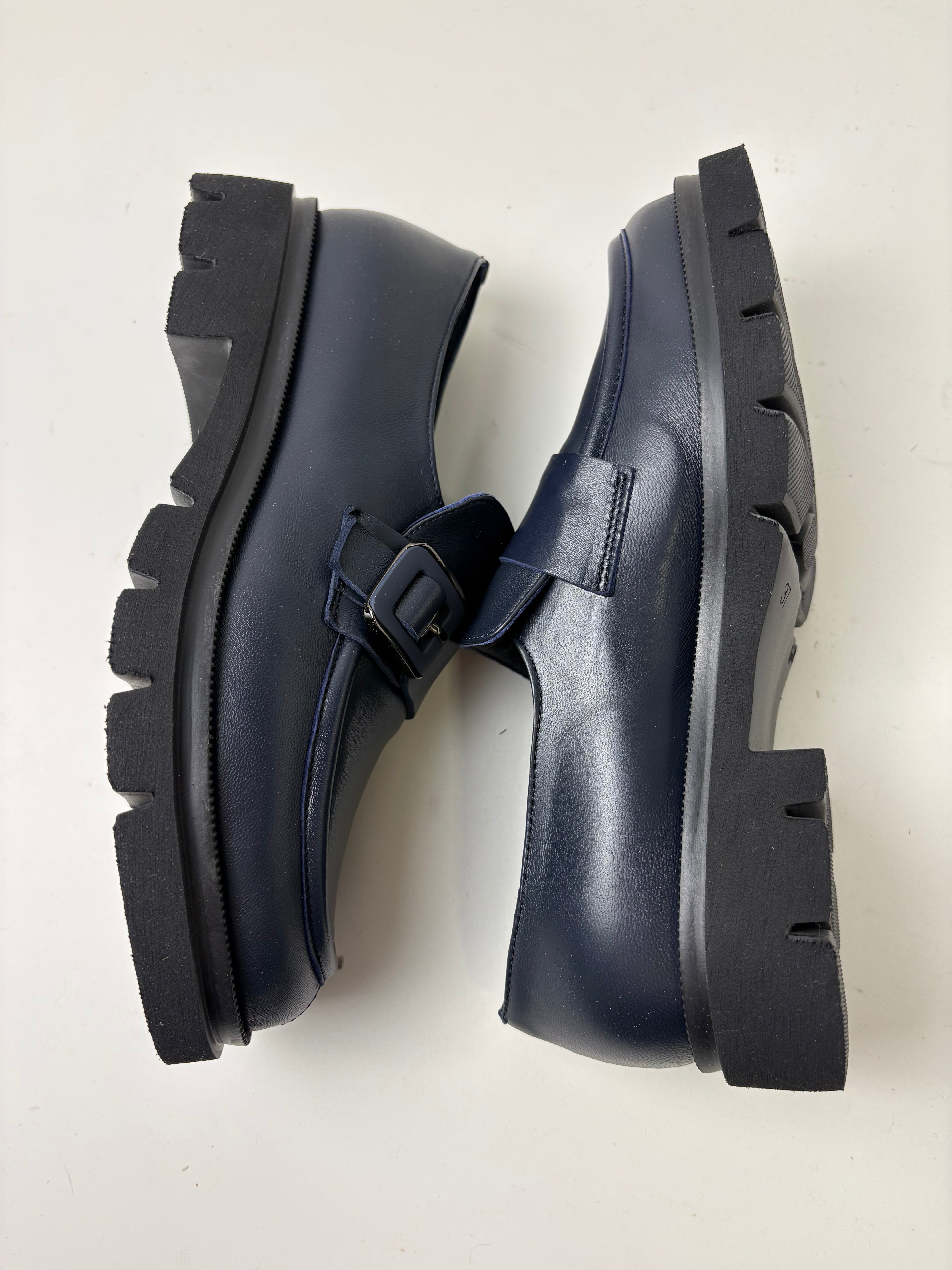 Mocassino Luna in pelle blu
