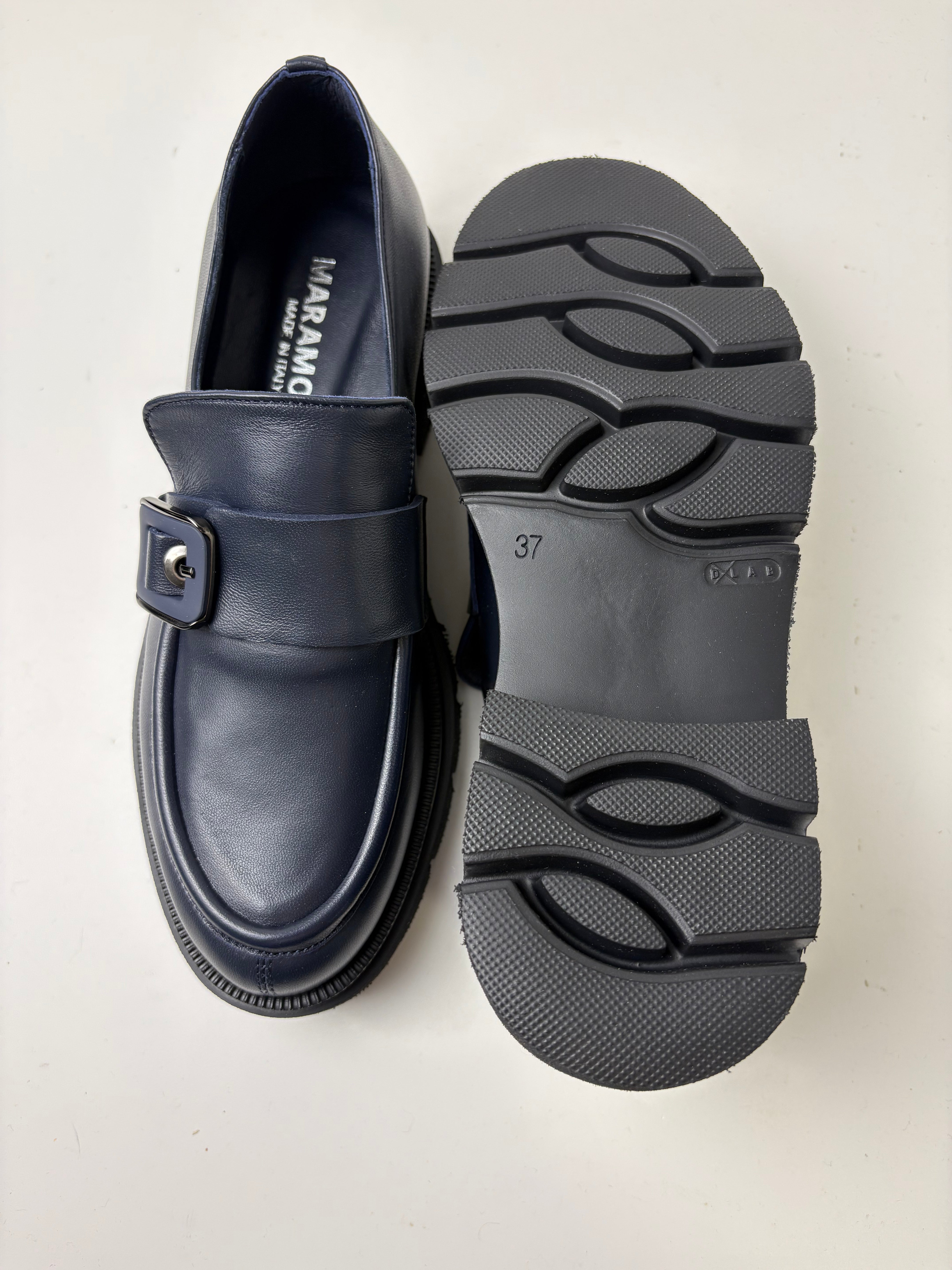 Mocassino Luna in pelle blu