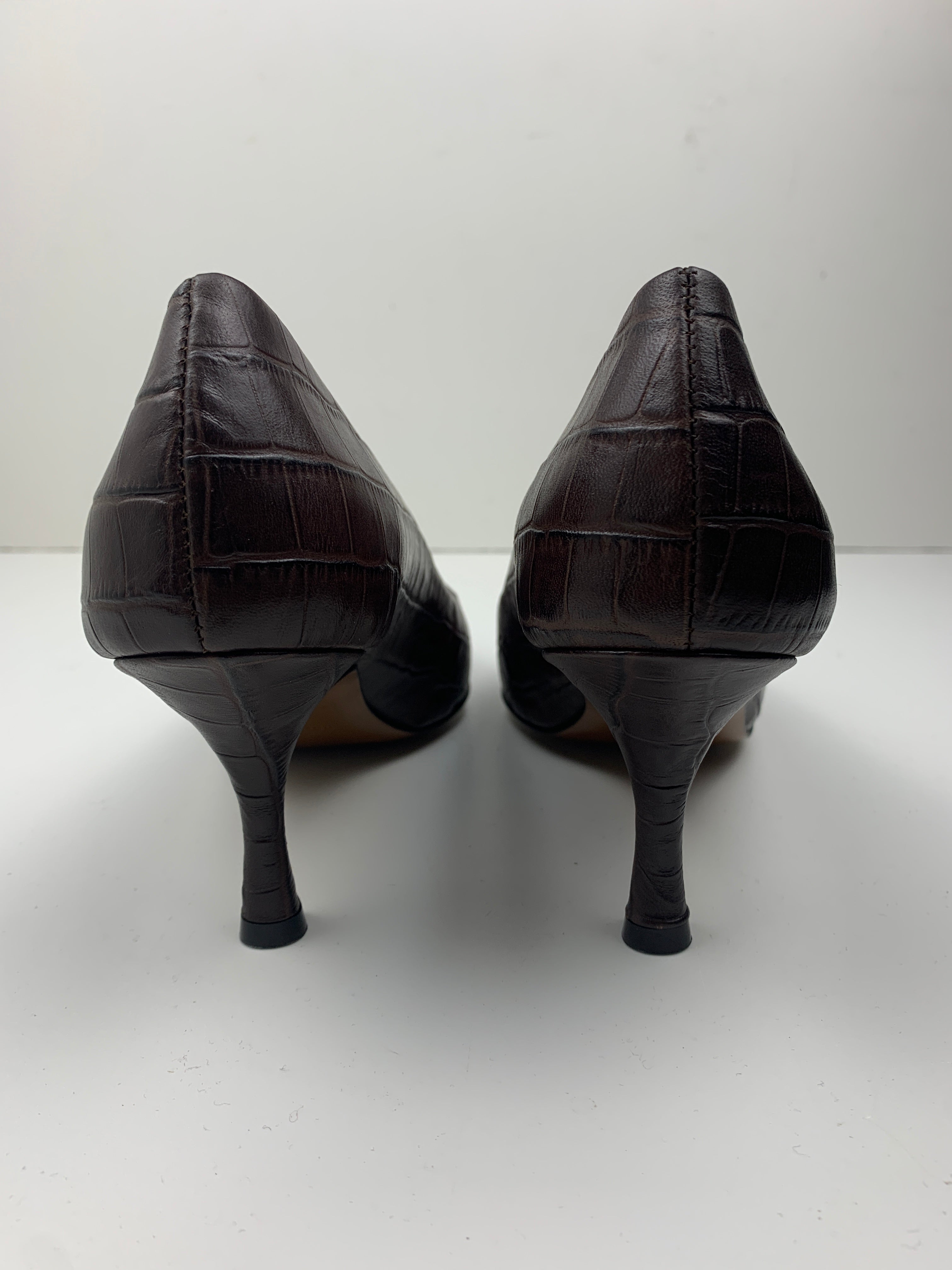 Décolleté Barbara in nappa stampata cocco