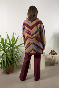 Cardigan lungo Blue Joint a righe