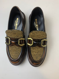 Mocassino Diana con inserti in velluto e pelle spazzolata