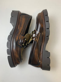 Mocassino Diana con inserti in velluto e pelle spazzolata