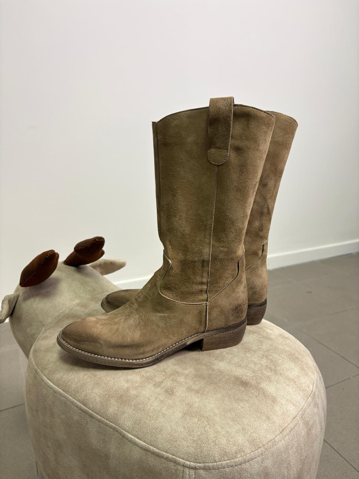 Texano in camoscio sabbia