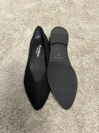 Ballerina Paola in pelle scamosciata nera con scollatura a V