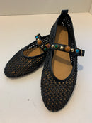 Intertwined ballerina with studded strap