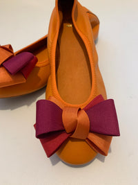 Federica nappa ballet flat with grosgrain bow