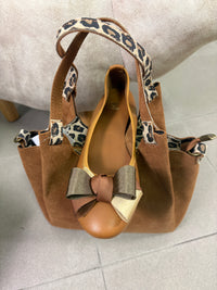 Ballerina Federica in nappa con fiocco in grosgran