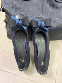 Ballerina Federica in nappa con fiocco in grosgran