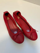 Ballerina in nappa morbida con fiocco e profilo elastico