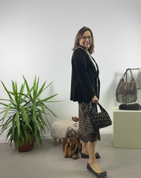 Ballerina Federica in nappa con fiocco in grosgran