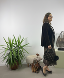 Ballerina Federica in nappa con fiocco in grosgran