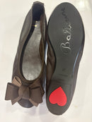 Ballerina Federica in nappa con fiocco in grosgran