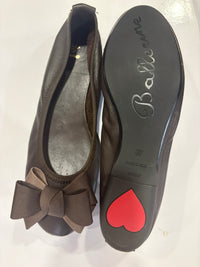 Ballerina Federica in nappa con fiocco in grosgran