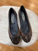 Ballerina donna in nappa con punta in vernice