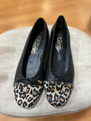 Ballerina donna in nappa con punta in vernice