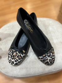 Ballerina donna in nappa con punta in vernice