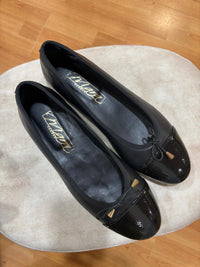 Ballerina donna in nappa con punta in vernice