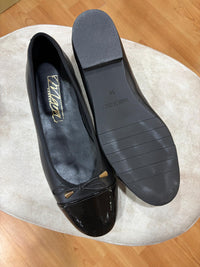 Ballerina donna in nappa con punta in vernice