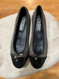 Ballerina donna in nappa con punta in vernice