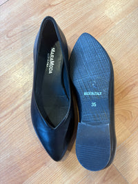 Ballerina Paola in pelle nera