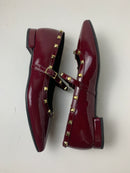 Ballerina Eleonora in pelle a punta con borchie decorative
