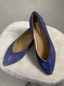 Paola suede pointed ballet flats with V-cut vamp