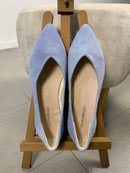 Paola suede pointed ballet flats with V-cut vamp