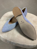 Paola suede pointed ballet flats with V-cut vamp