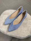 Paola suede pointed ballet flats with V-cut vamp