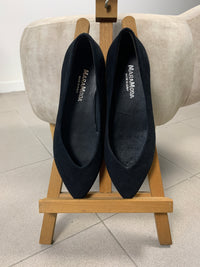 Paola suede pointed ballet flats with V-cut vamp