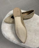 Paola suede pointed ballet flats with V-cut vamp