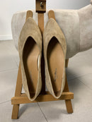 Paola suede pointed ballet flats with V-cut vamp