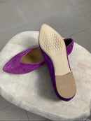 Paola suede pointed ballet flats with V-cut vamp