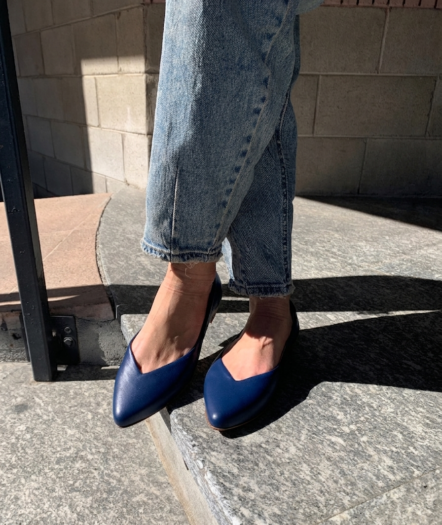 Paola leather pointe ballerina