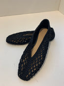 Crocheted fabric ballerina slipper
