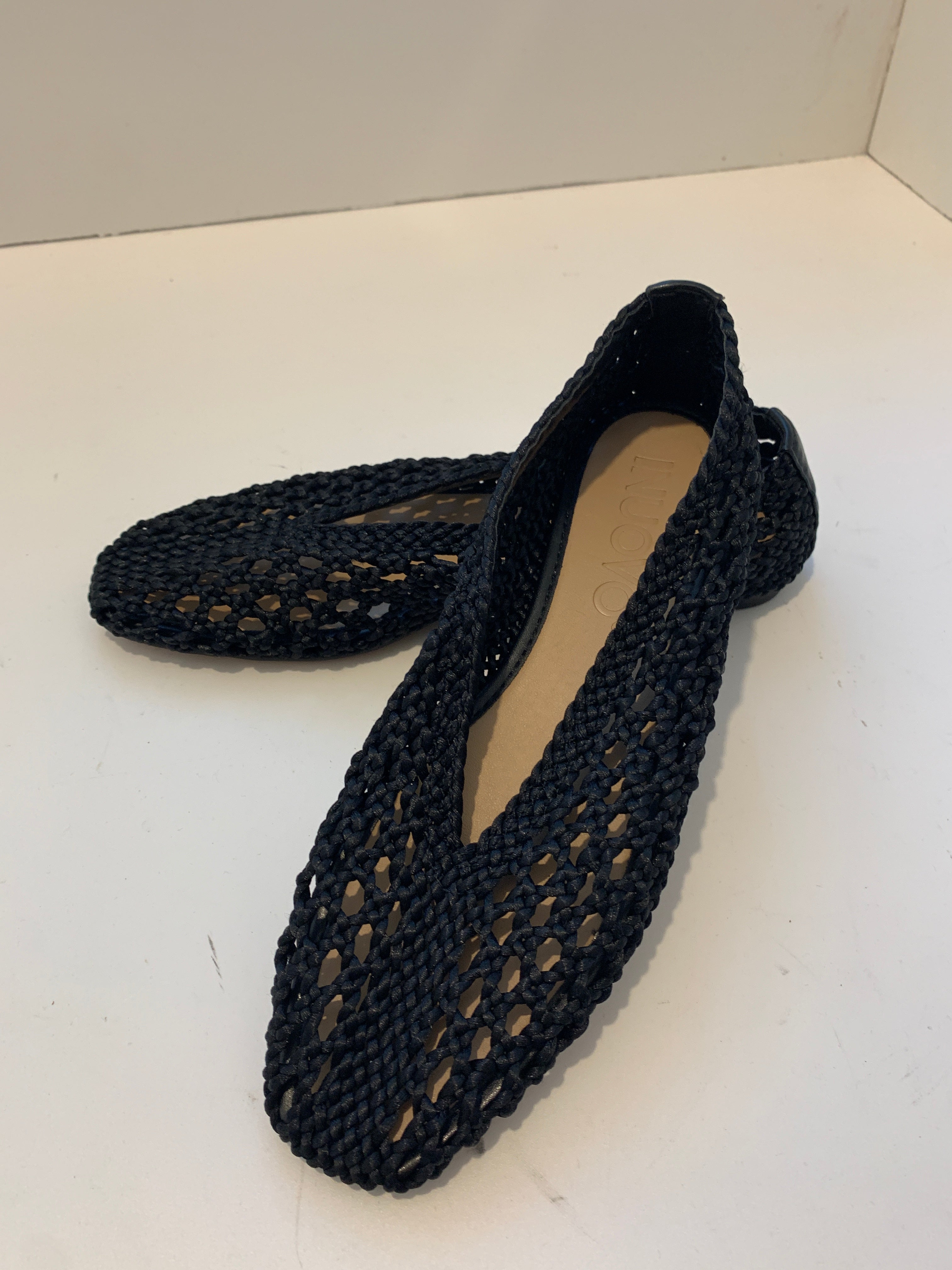 Crocheted fabric ballerina slipper