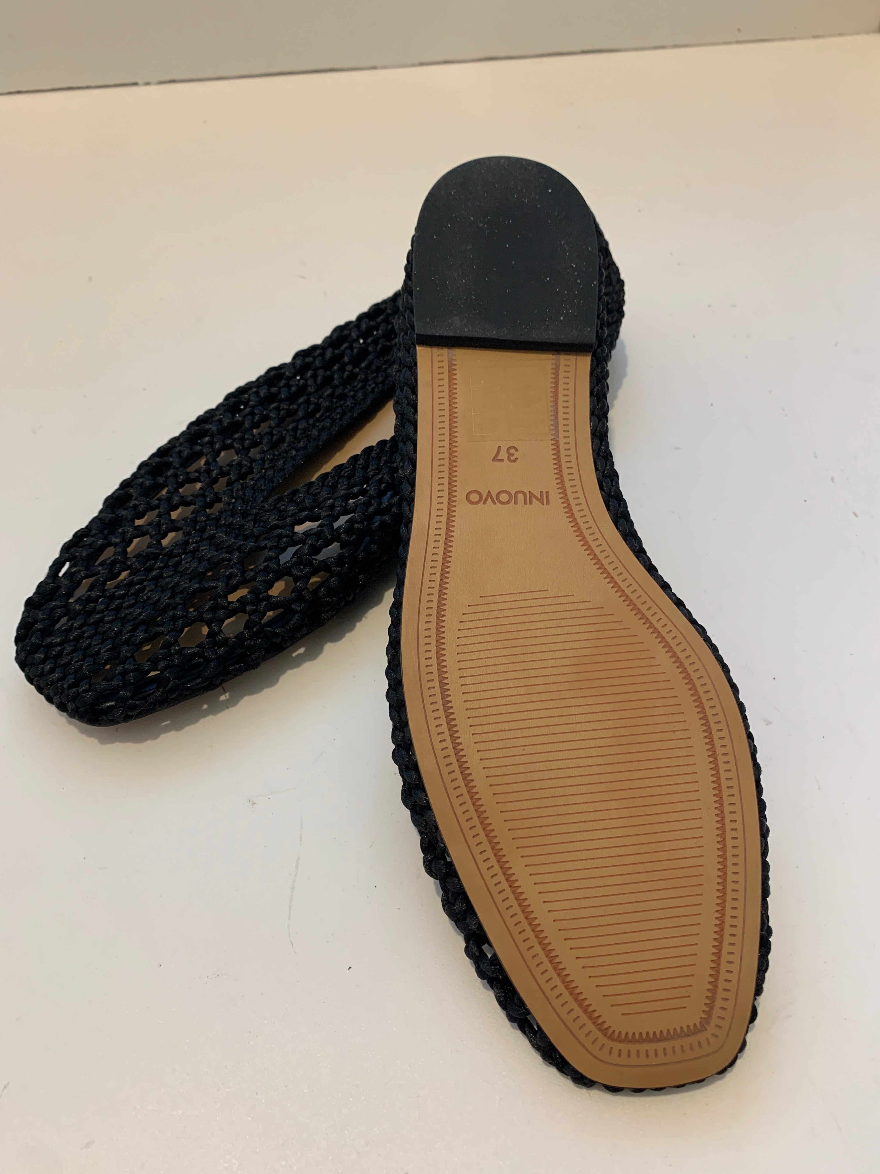 Crocheted fabric ballerina slipper