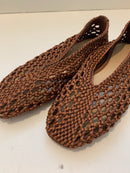 Crocheted fabric ballerina slipper