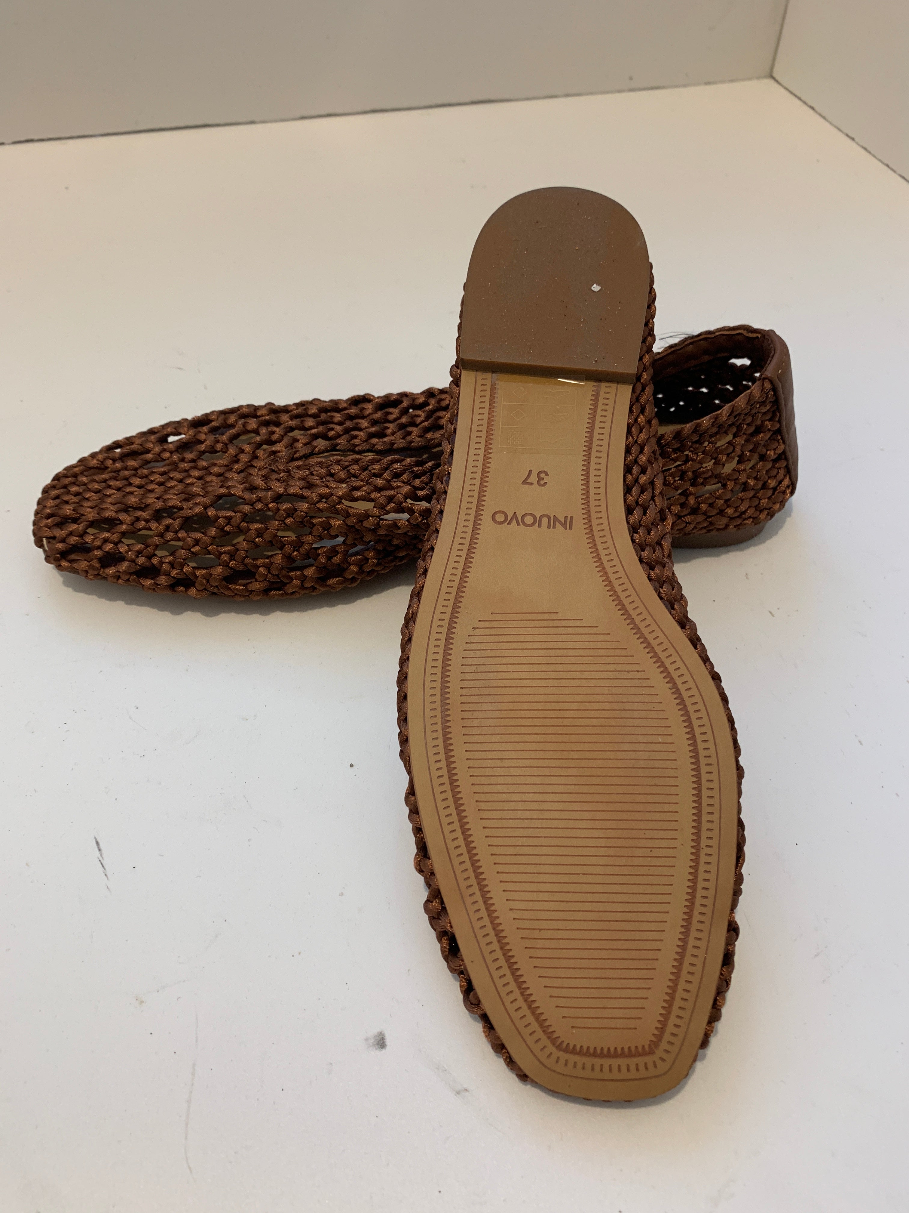 Crocheted fabric ballerina slipper