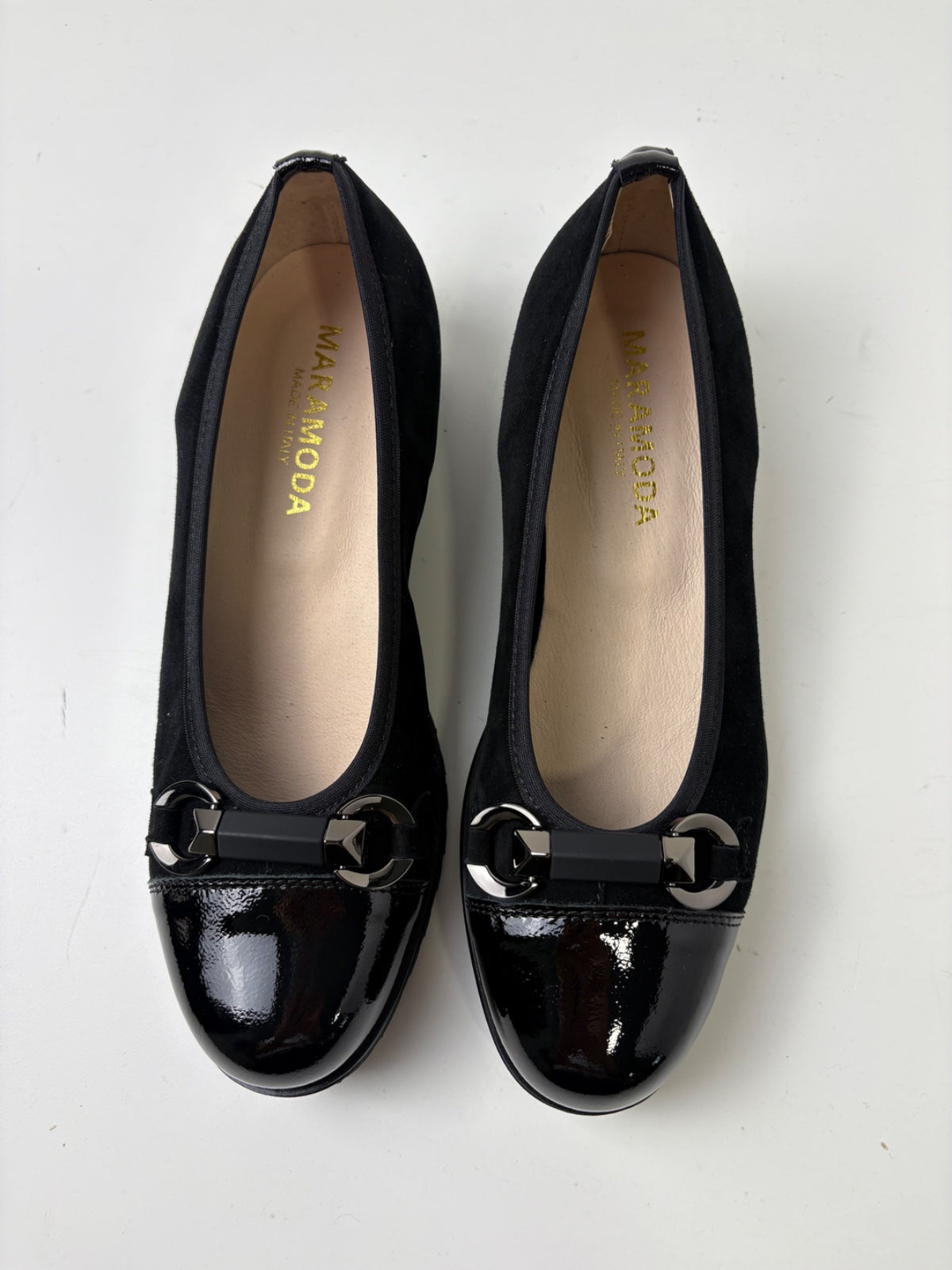 Ballerina Lia in vernice e camoscio