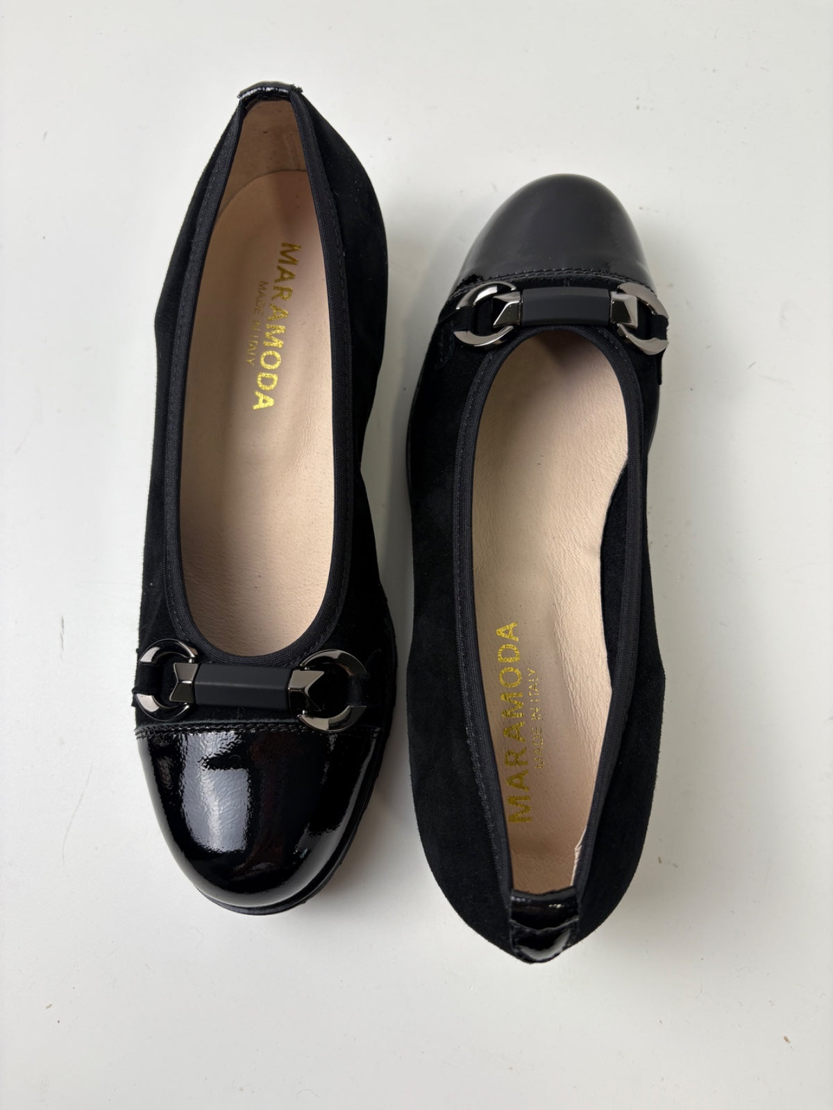 Ballerina Lia in vernice e camoscio