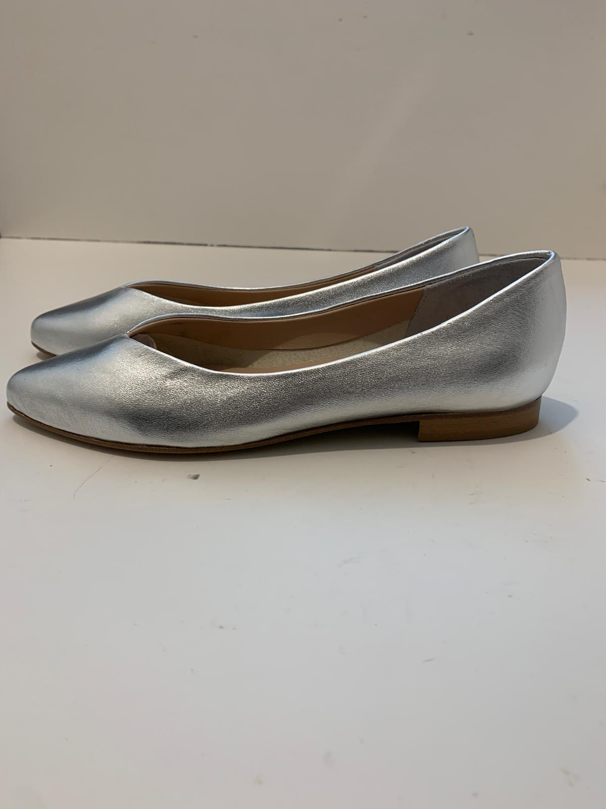 Ballerina Paola a punta laminato oro o argento