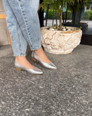 Ballerina Paola a punta laminato oro o argento