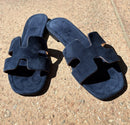 Ciabatta camoscio blu - prodotto