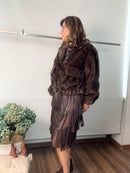 Bomber in ecopelliccia con tasche