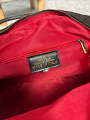 Borsa a bauletto in pelle scamosciata stampa cocco