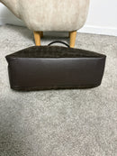 Borsa a bauletto in pelle scamosciata stampa cocco