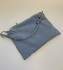 Made in Italy suede bag with double shoulder strap